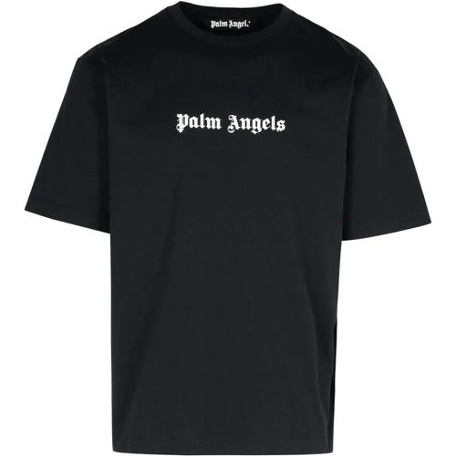 Black Cotton T-Shirt - Größe S - Palm Angels - Modalova