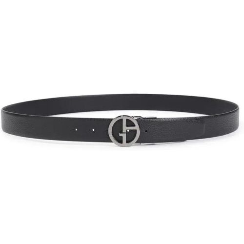 Gürtel - Black Calf Leather Belt - Gr. ONE SIZE - in - für Damen - Giorgio Armani - Modalova