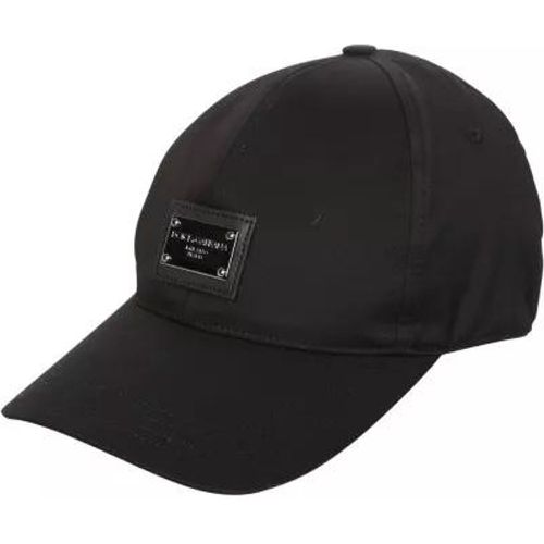 Mützen - Black Baseball Cap With Silver-Tone Branded Plaque - Gr. 58 - in - für Damen - Dolce&Gabbana - Modalova