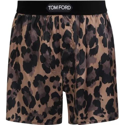 Leopard Print Silk Boxer Shorts - Größe M - multi - Tom Ford - Modalova