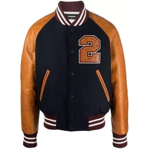 Wool-Blend Varsity Jacket - Größe 52 - Dsquared2 - Modalova