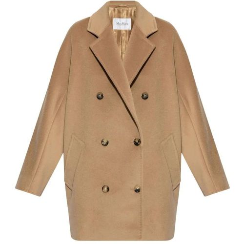 Camel Brown Virgin Wool Coat - Größe 36 - Max Mara - Modalova