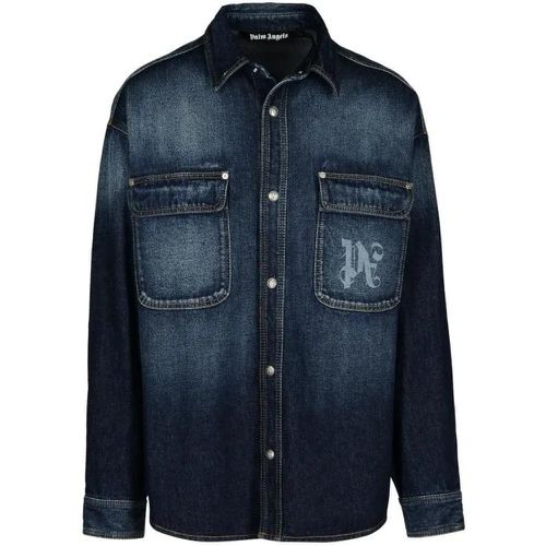 Blue Denim Shirt - Größe S - Palm Angels - Modalova