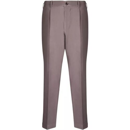 Cotton Trousers - Größe 46 - gray - Dell'oglio - Modalova