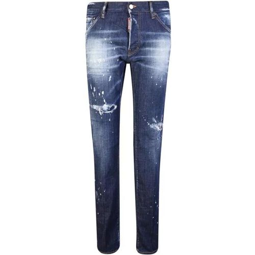 Blue Cool Guy Paint Splatters Jeans - Größe 46 - Dsquared2 - Modalova