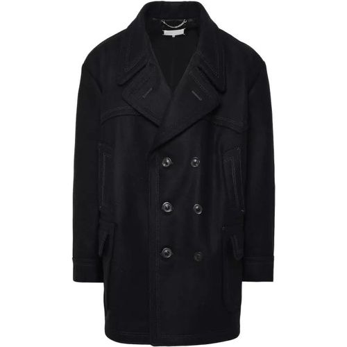 Black Wool Coat - Größe 44 - black - Maison Margiela - Modalova