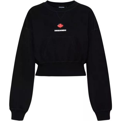 Black Cotton Sweatshirt - Größe M - black - Dsquared2 - Modalova