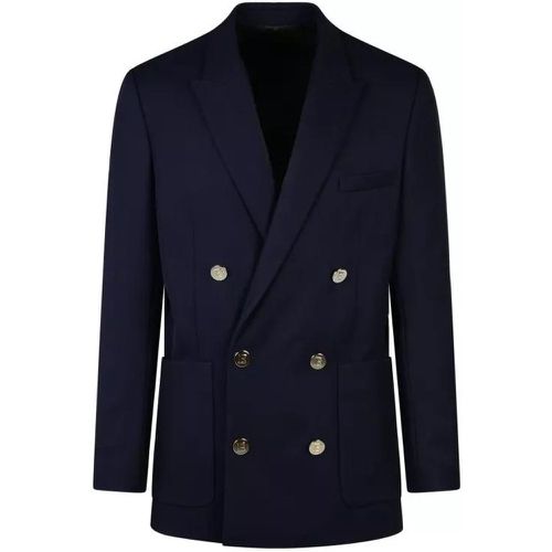 Blue Wool Blazer - Größe 48 - blue - Balmain - Modalova