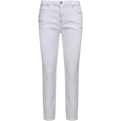 Cool Girl' White Skinny Jeans In Stretch Cotton De - Größe 40 - white - Dsquared2 - Modalova