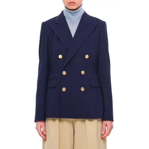 Camden Wool Gabardine Double-Breasted Jacket - Größe 8 - blue - Ralph Lauren - Modalova