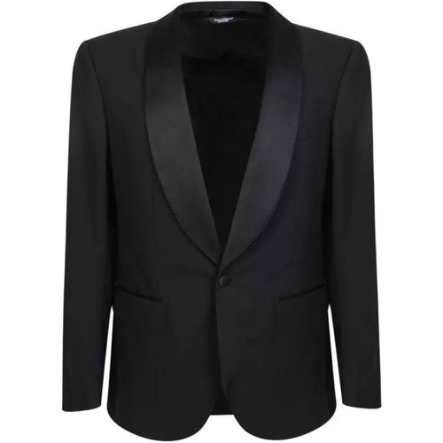 Black Wool Blazer - Größe 48 - schwarz - Dolce&Gabbana - Modalova