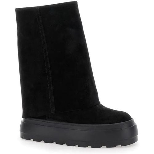 Stiefel - Black Boots With Turn-Up With Platform In Suede - Gr. 37,5 (EU) - in - für Damen - Casadei - Modalova