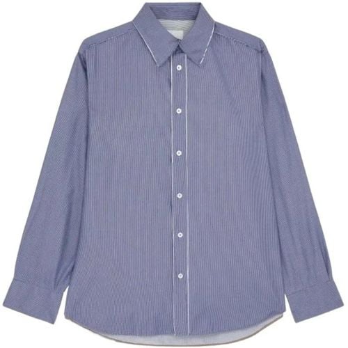 Chemise ray�e bleu brun bords effiloch�s M1R 1 - Größe L - Paul Smith - Modalova