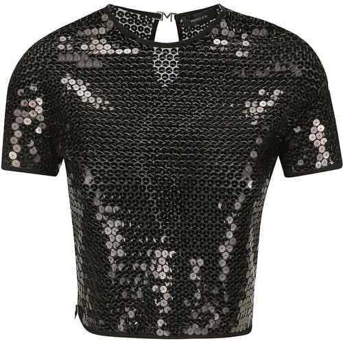 Sequined Crop Top - Größe 40 - Mugler - Modalova