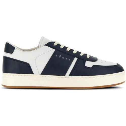 Low-Top Sneaker - White/Blue Calf Leather Sneakers - Gr. 10 - in - für Damen - Hogan - Modalova