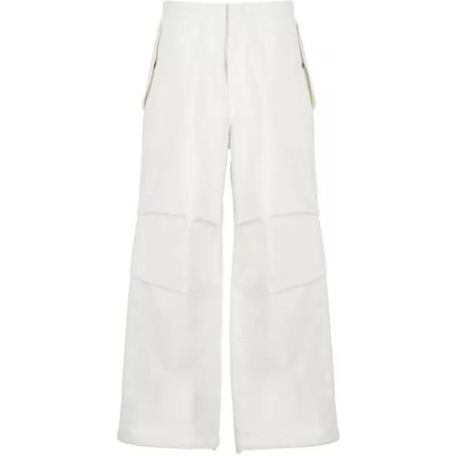 Diagonal Cotton Trousers - Größe 46 - white - Jil Sander - Modalova