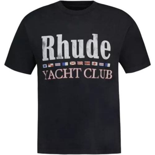 Flag T-Shirt - Cotton - Black - Größe XS - Rhude - Modalova