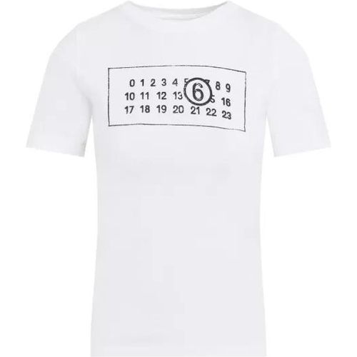 White Cotton T-Shirt - Größe S - white - MM6 Maison Margiela - Modalova