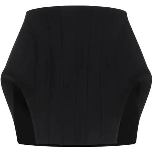 Black Viscose Mini Skirt - Größe 38 - Mugler - Modalova