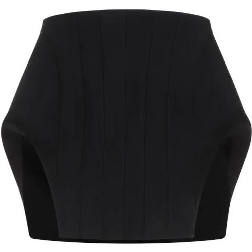 Black Viscose Mini Skirt - Größe 38 - schwarz - Mugler - Modalova