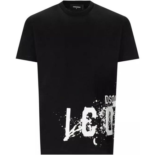 Icon Splash Cool Fit Black T-Shirt - Größe L - black - Dsquared2 - Modalova