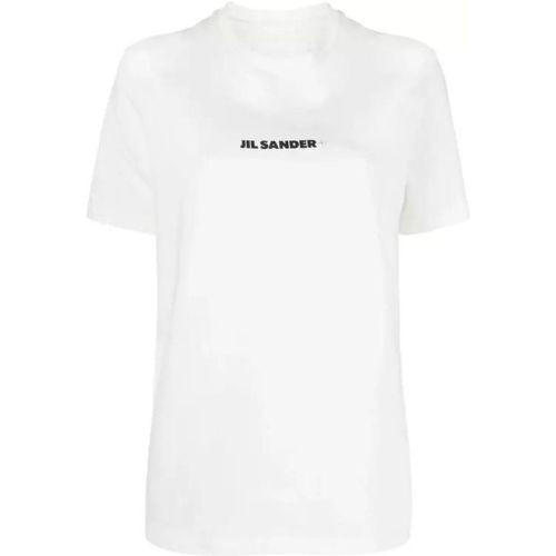 White Logo T-Shirt - Größe L - white - Jil Sander - Modalova