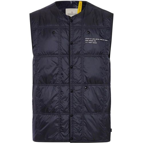 Quilted Navy Down Vest Jacke - Größe M - Moncler - Modalova