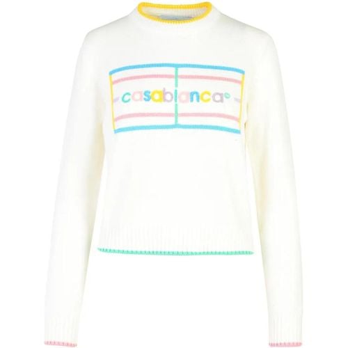 White Cotton Sweater - Größe M - Casablanca - Modalova