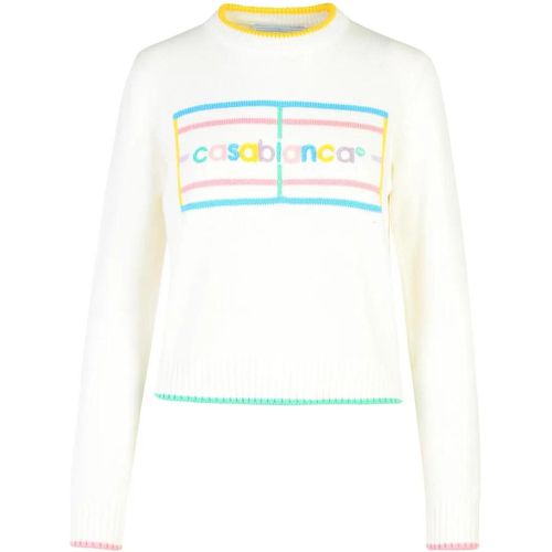 White Cotton Sweater - Größe XS - Casablanca - Modalova