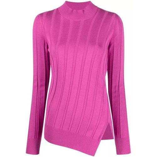 Pink Asymmetric Rib Knit Sweater - Größe L - pink - Stella Mccartney - Modalova
