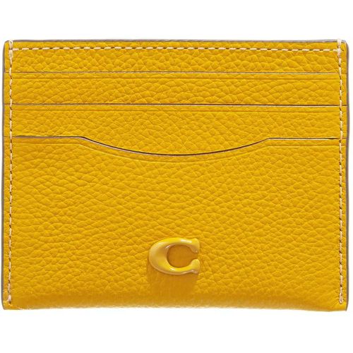 Portemonnaie - Flat Card Case In Pebble Leather With Sculpted C H - Gr. unisize - in - für Damen - Coach - Modalova