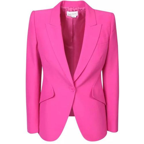 Pink Single-Breasted Blazer - Größe 42 - pink - alexander mcqueen - Modalova