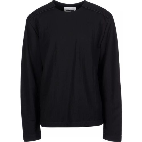 Gefüttertes Sweatshirt - Größe 52 - schwarz - Jil Sander - Modalova
