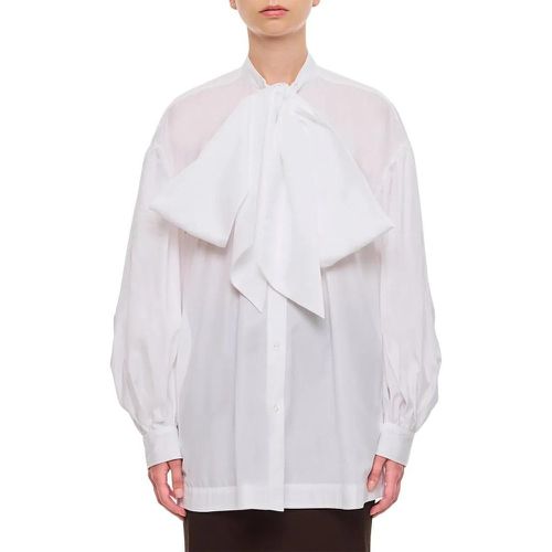 Puff Sleeve Shirt W/ Front Neck Bow - Größe 4 - weiß - Simone Rocha - Modalova