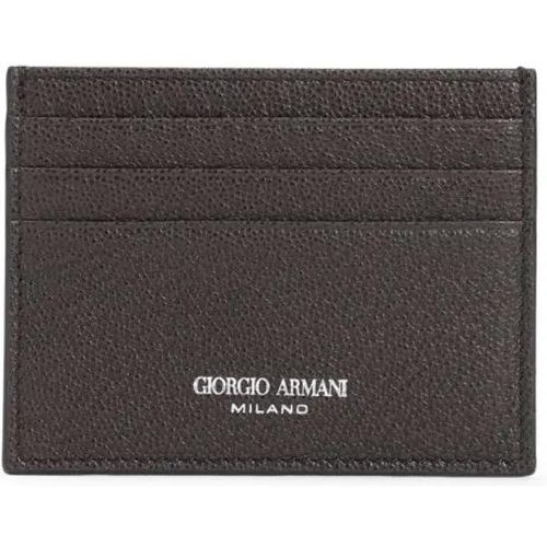 Portemonnaies - Calf Leather Credit Card Holder - Gr. unisize - in - für Damen - Giorgio Armani - Modalova