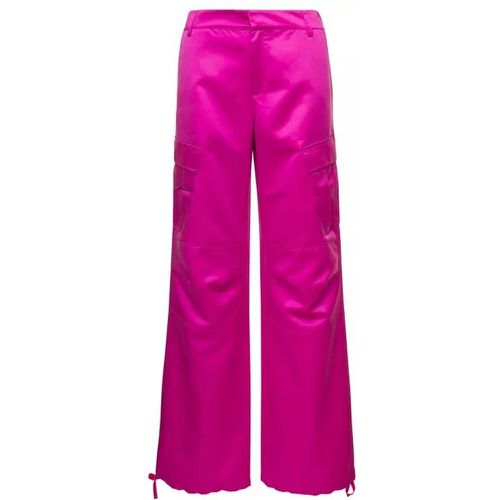 Pink High Waisted Cargo Pants Straight Leg With Ca - Größe 38 - pink - Andamane - Modalova