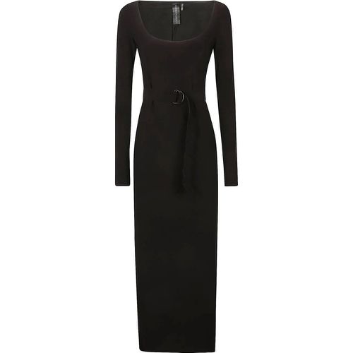 Long Sleeve Side Slit Dress Black - Größe M - Norma Kamali - Modalova