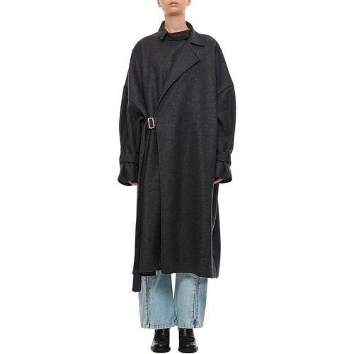 Black Wool Coat - Größe 40 - Plan C - Modalova