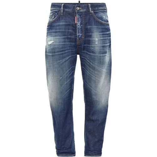 Navy Blue Cotton Jeans - Größe 46 - Dsquared2 - Modalova