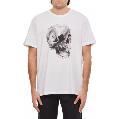 Skull Print T-Shirt - Größe L - alexander mcqueen - Modalova