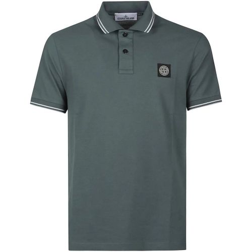 Short Sleeve Slim Polo Shirt Green - Größe L - Stone Island - Modalova