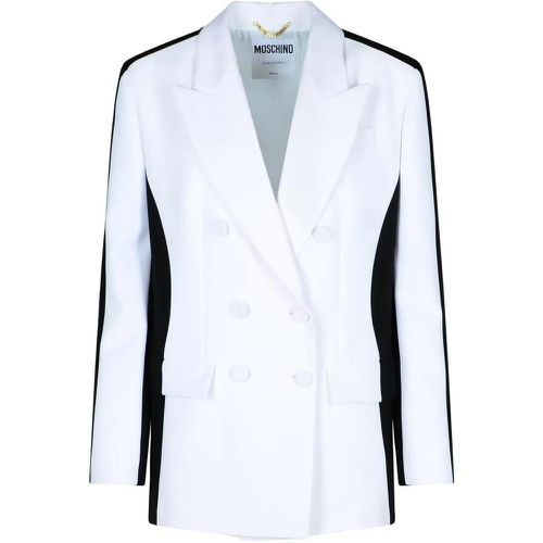 Black Polyester Blend Blazer - Größe 38 - Moschino - Modalova