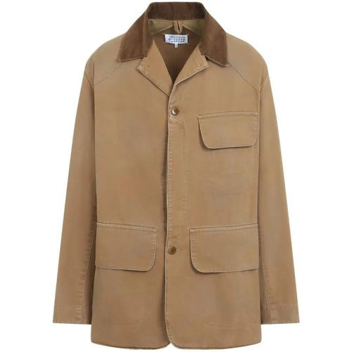 Ochre Brown Cotton Sports Jacket - Größe 48 - Maison Margiela - Modalova