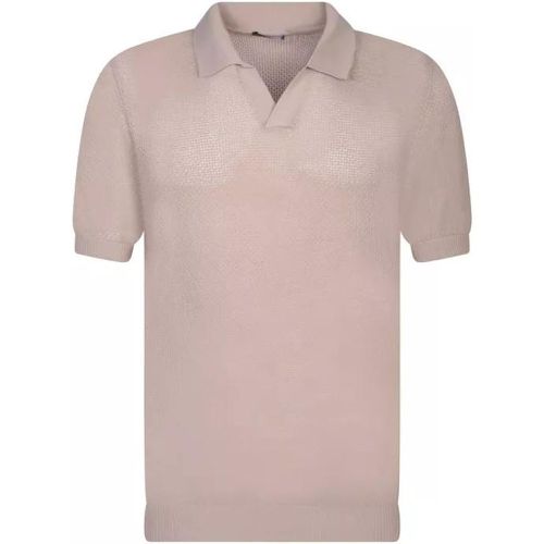 Cotton Polo Shirt - Größe 48 - brown - Tagliatore - Modalova