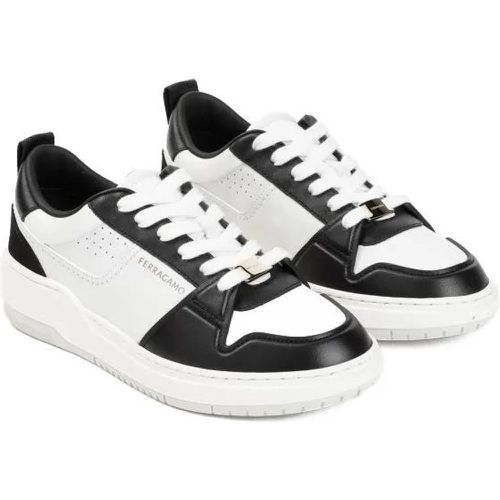 Sneakers - Black Calf Leather Dennis Sneakers - Gr. 6_5 - in - für Damen - Salvatore Ferragamo - Modalova