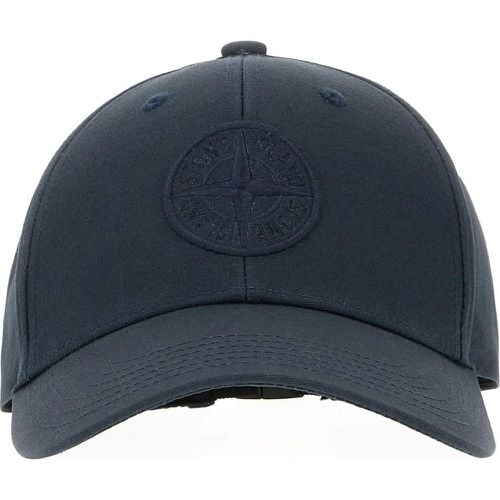 Caps & Mützen - Navy blue cotton baseball cap - Gr. ONE SIZE - in - für Damen - Stone Island - Modalova