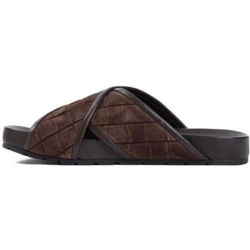 Loafer - Fondant Brown Suede Leather Tarik Criss Cross Sand - Gr. 41 (EU) - in - für Damen - Bottega Veneta - Modalova