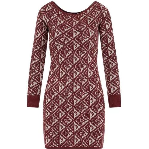 Moon Diamant Knit Jacquard Burgundy Wool Mini Dres - Größe XS - Marine Serre - Modalova