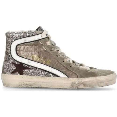 Low-Top Sneaker - Grey Leather Hightop Sneakers - Gr. 37 (EU) - in - für Damen - Golden Goose - Modalova