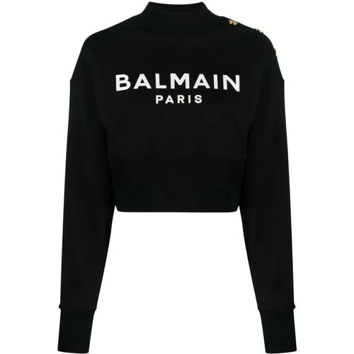 Logo-Print Cropped Sweatshirt - Größe L - Balmain - Modalova